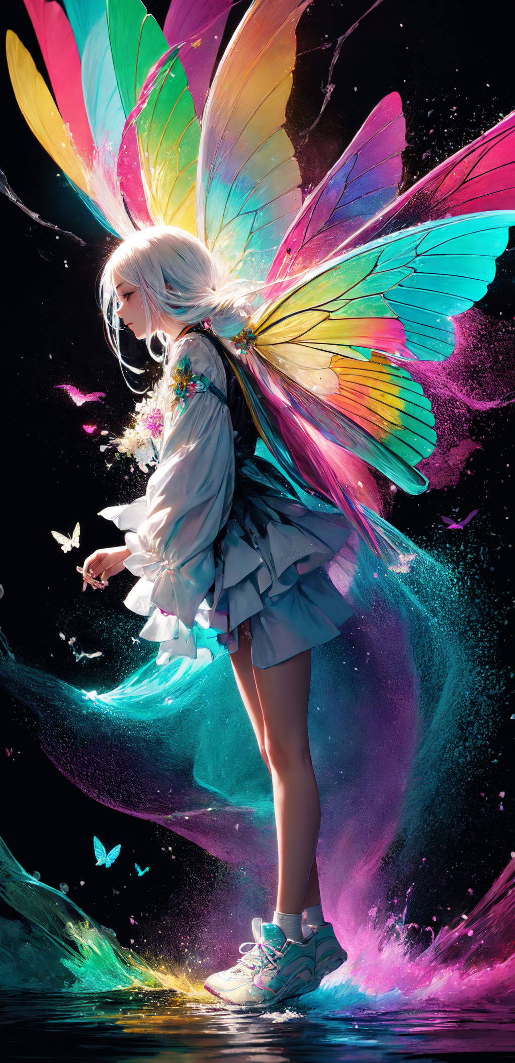 03620-3342750833-(flutter in the wind  water_1.2) ,rainbow color,1girl,fairy,intricate, elegant,revolution, highly detailed,white hair,white suit.png